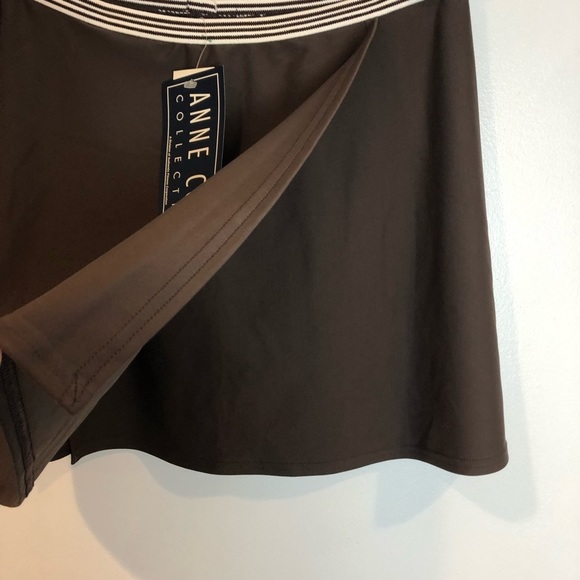 NWT Anne Cole Colorblock Swimsuit w/ Mesh Inserts and Matching Skirt - Picture 9 of 12